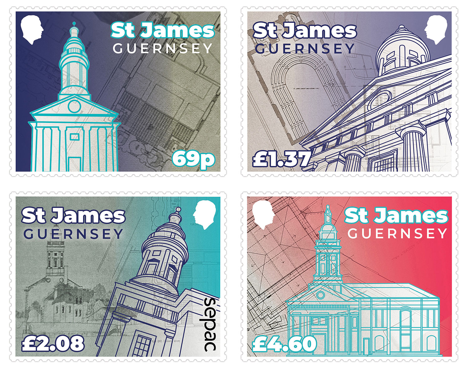 Set of 4 Stamps
